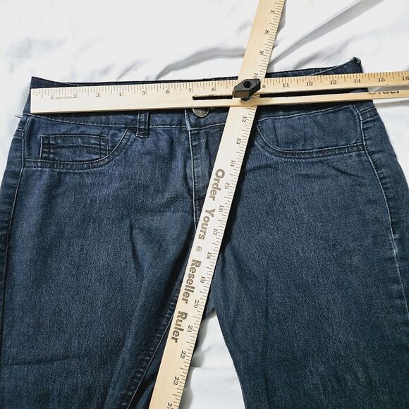 Indigo Rein Womens Skinny Jeans Blue Size 5 Cotton Blend Button Zip Stretch - Picture 3 of 13